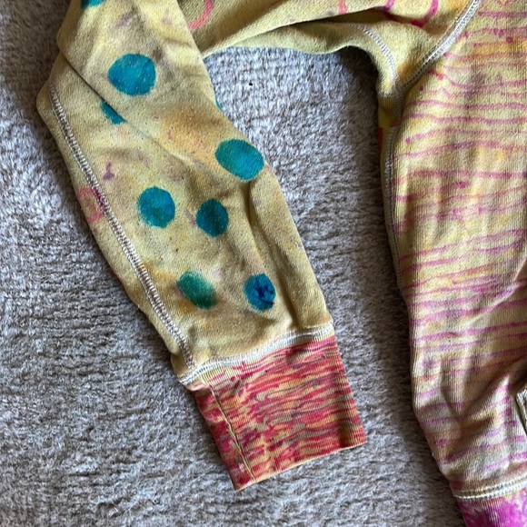 Artsy unique hand painted Cotton hoodie size S - Picture 5 of 7